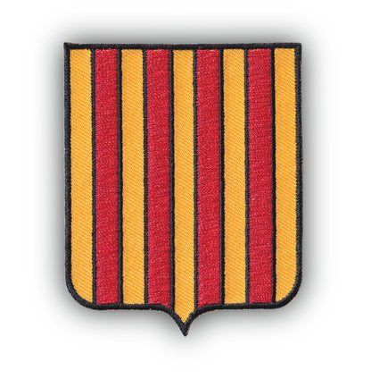 MAXIMUMPATCHES - Ecusson Patch Brodé Thermocollant - Département Région Territoire France - 6,5 cm x 8 cm - 66 Pyrénées Orientales