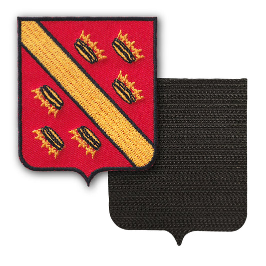 MAXIMUMPATCHES - 68 Haut Rhin - 6,5 cm x 8 cm - Ecusson Patch Brodé Avec Scratch Cousu Au Dos + Carré Scratch A Coudre, Face Opposé 10 cm x 10 cm Offert / Département Région Territoire France