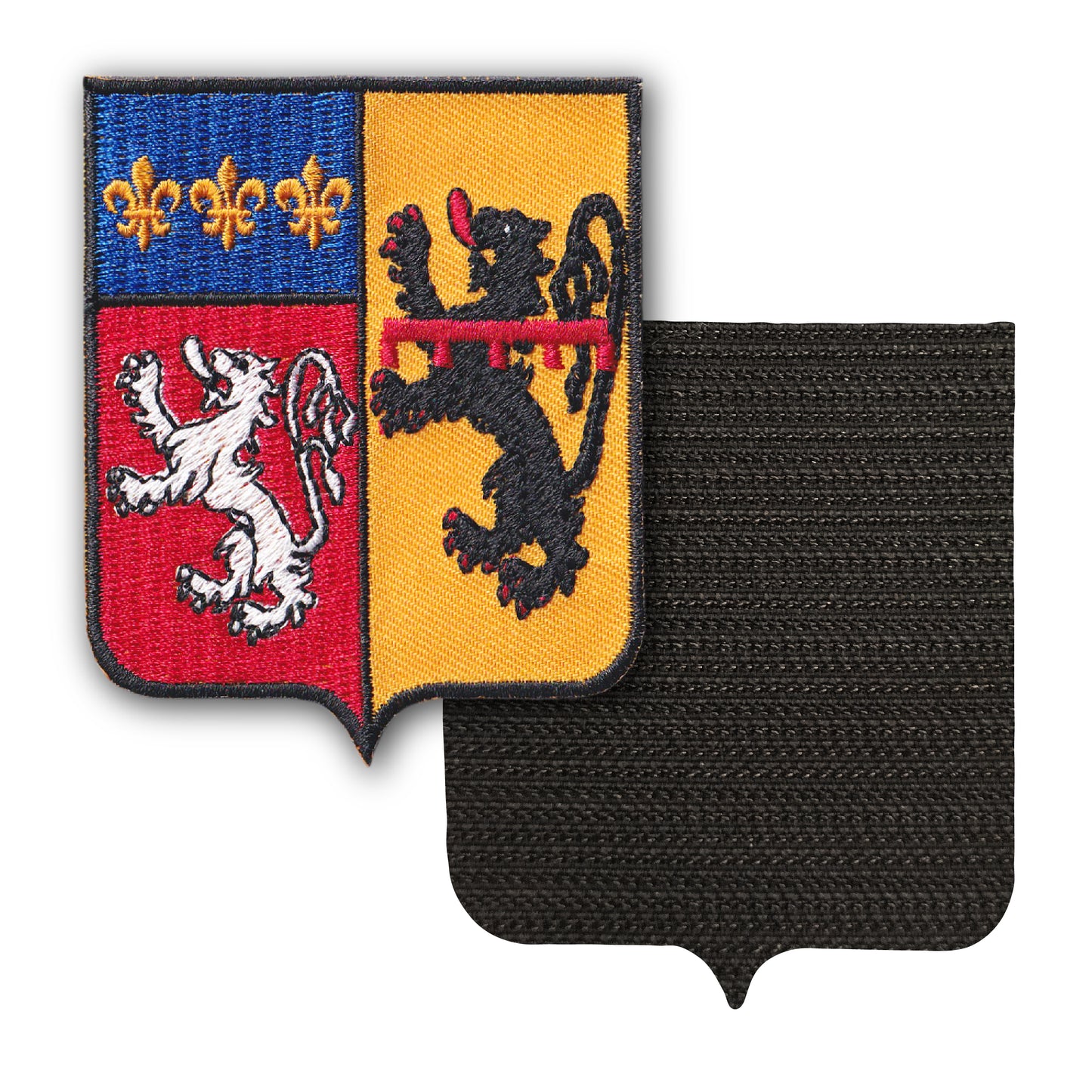 MAXIMUMPATCHES - 69 Rhône - 6,5 cm x 8 cm - Ecusson Patch Brodé Avec Scratch Cousu Au Dos + Carré Scratch A Coudre, Face Opposé 10 cm x 10 cm Offert / Département Région Territoire France