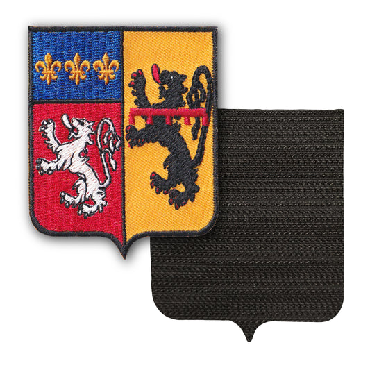 MAXIMUMPATCHES - 69 Rhône - 6,5 cm x 8 cm - Ecusson Patch Brodé Avec Scratch Cousu Au Dos + Carré Scratch A Coudre, Face Opposé 10 cm x 10 cm Offert / Département Région Territoire France
