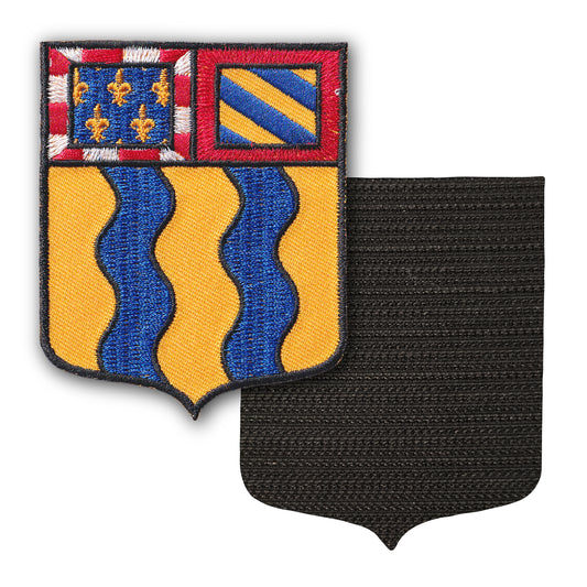 MAXIMUMPATCHES - 71 Saône Et Loire - 6,5 cm x 8 cm - Ecusson Patch Brodé Avec Scratch Cousu Au Dos + Carré Scratch A Coudre, Face Opposé 10 cm x 10 cm Offert / Département Région Territoire France