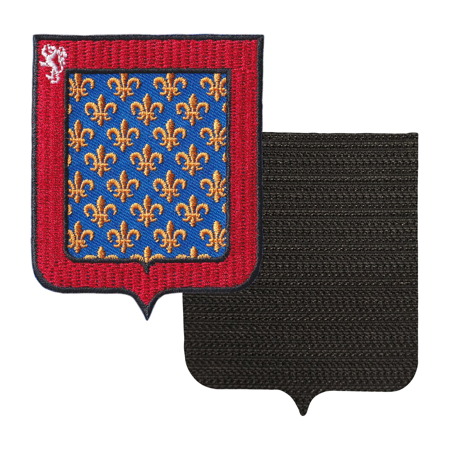 MAXIMUMPATCHES - 72 Sarthe - 6,5 cm x 8 cm - Ecusson Patch Brodé Avec Scratch Cousu Au Dos + Carré Scratch A Coudre, Face Opposé 10 cm x 10 cm Offert / Département Région Territoire France