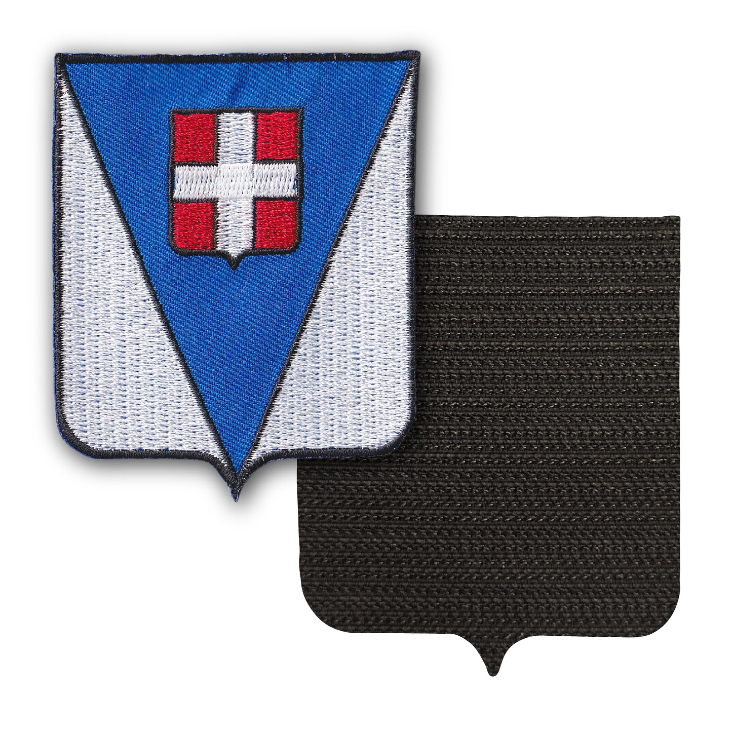 MAXIMUMPATCHES - 73 Savoie - 6,5 cm x 8 cm - Ecusson Patch Brodé Avec Scratch Cousu Au Dos + Carré Scratch A Coudre, Face Opposé 10 cm x 10 cm Offert / Département Région Territoire France