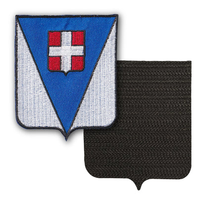 MAXIMUMPATCHES - 73 Savoie - 6,5 cm x 8 cm - Ecusson Patch Brodé Avec Scratch Cousu Au Dos + Carré Scratch A Coudre, Face Opposé 10 cm x 10 cm Offert / Département Région Territoire France