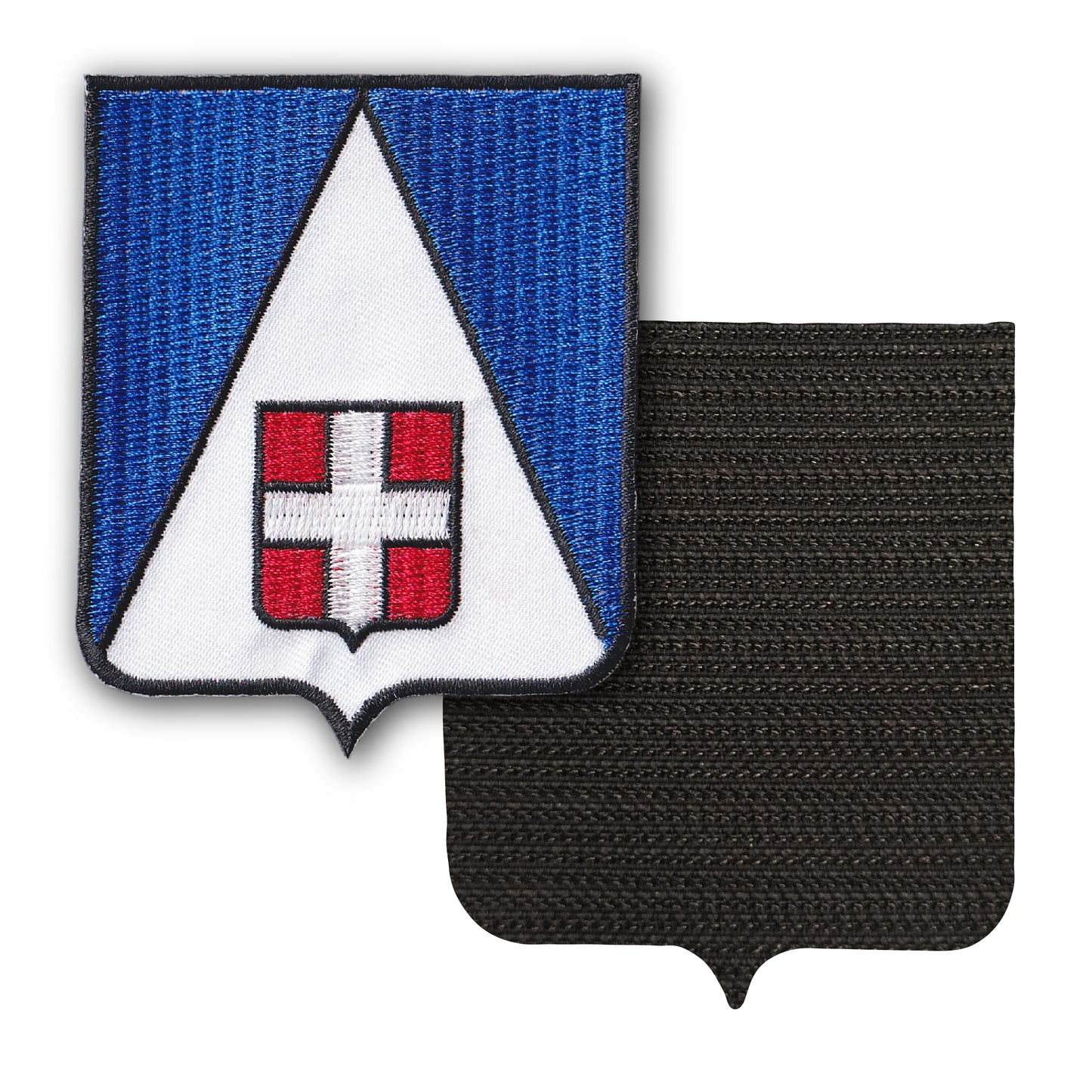 MAXIMUMPATCHES - 74 Haute Savoie - 6,5 cm x 8 cm - Ecusson Patch Brodé Avec Scratch Cousu Au Dos + Carré Scratch A Coudre, Face Opposé 10 cm x 10 cm Offert / Département Région Territoire France