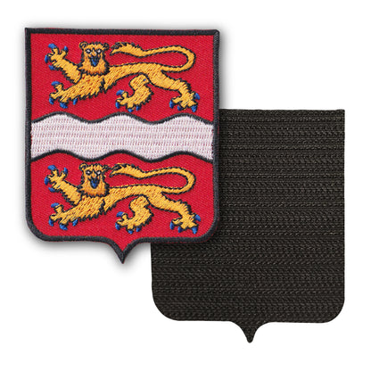 MAXIMUMPATCHES - 76 Seine Maritime - 6,5 cm x 8 cm - Ecusson Patch Brodé Avec Scratch Cousu Au Dos + Carré Scratch A Coudre, Face Opposé 10 cm x 10 cm Offert / Département Région Territoire France