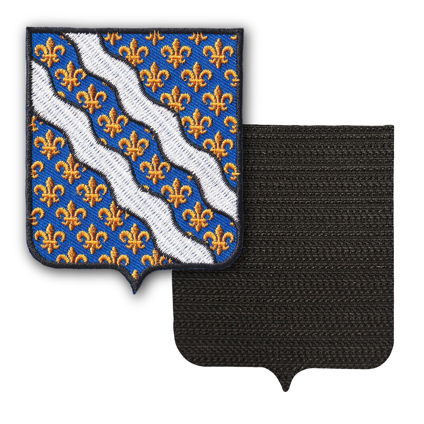 MAXIMUMPATCHES - 78 Yvelines - 6,5 cm x 8 cm - Ecusson Patch Brodé Avec Scratch Cousu Au Dos + Carré Scratch A Coudre, Face Opposé 10 cm x 10 cm Offert / Département Région Territoire France