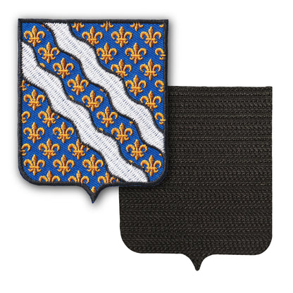 MAXIMUMPATCHES - 78 Yvelines - 6,5 cm x 8 cm - Ecusson Patch Brodé Avec Scratch Cousu Au Dos + Carré Scratch A Coudre, Face Opposé 10 cm x 10 cm Offert / Département Région Territoire France