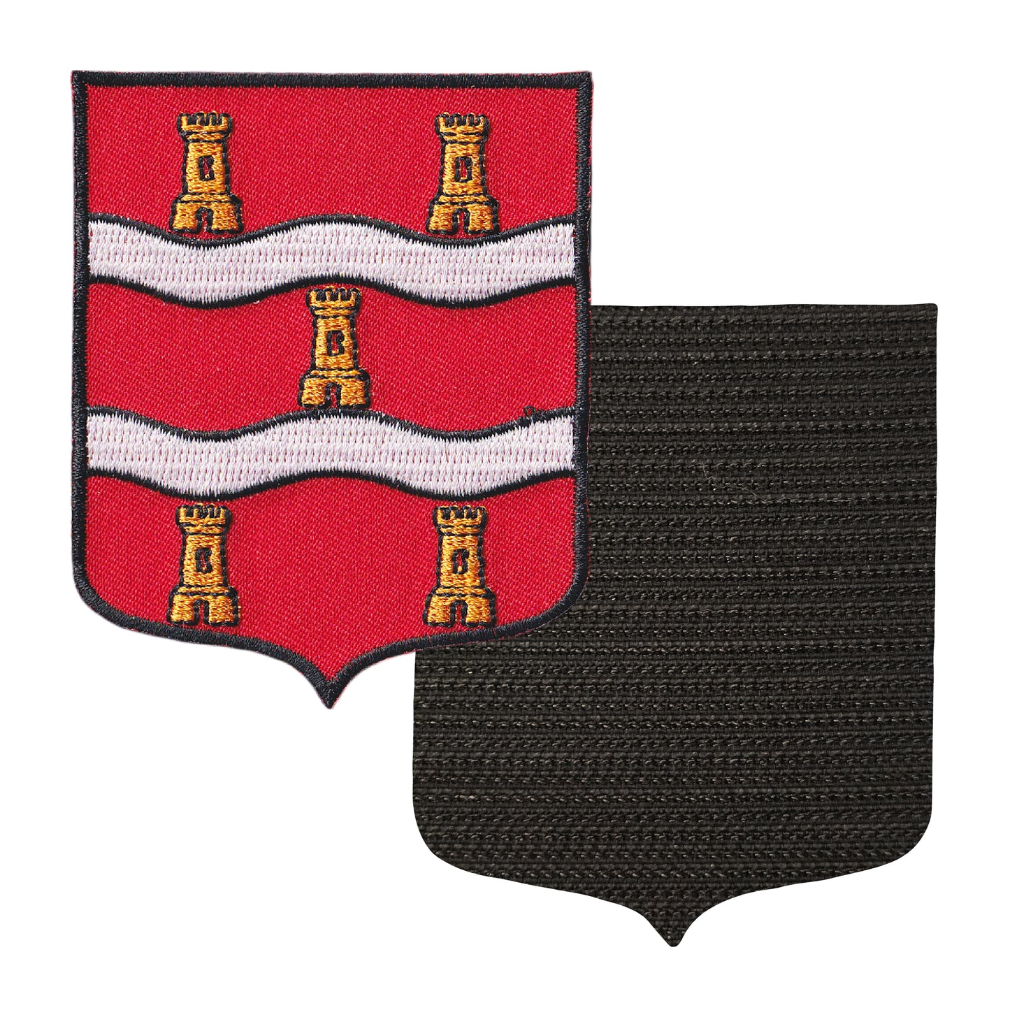 MAXIMUMPATCHES - 79 Deux Sèvres - 6,5 cm x 8 cm - Ecusson Patch Brodé Avec Scratch Cousu Au Dos + Carré Scratch A Coudre, Face Opposé 10 cm x 10 cm Offert / Département Région Territoire France