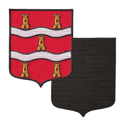 MAXIMUMPATCHES - 79 Deux Sèvres - 6,5 cm x 8 cm - Ecusson Patch Brodé Avec Scratch Cousu Au Dos + Carré Scratch A Coudre, Face Opposé 10 cm x 10 cm Offert / Département Région Territoire France