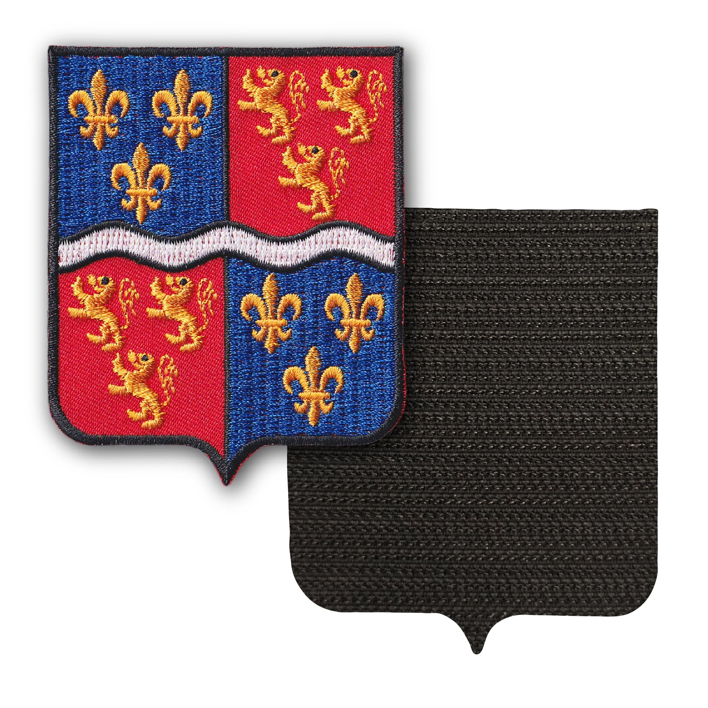 MAXIMUMPATCHES - 80 Somme - 6,5 cm x 8 cm - Ecusson Patch Brodé Avec Scratch Cousu Au Dos + Carré Scratch A Coudre, Face Opposé 10 cm x 10 cm Offert / Département Région Territoire France