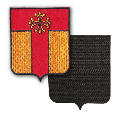 MAXIMUMPATCHES - 81 Tarn - 6,5 cm x 8 cm - Ecusson Patch Brodé Avec Scratch Cousu Au Dos + Carré Scratch A Coudre, Face Opposé 10 cm x 10 cm Offert / Département Région Territoire France