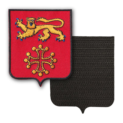 MAXIMUMPATCHES - 82 Tarn Et Garonne - 6,5 cm x 8 cm - Ecusson Patch Brodé Avec Scratch Cousu Au Dos + Carré Scratch A Coudre, Face Opposé 10 cm x 10 cm Offert / Département Région Territoire France