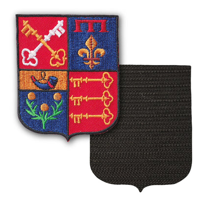 MAXIMUMPATCHES - 84 Vaucluse - 6,5 cm x 8 cm - Ecusson Patch Brodé Avec Scratch Cousu Au Dos + Carré Scratch A Coudre, Face Opposé 10 cm x 10 cm Offert / Département Région Territoire France