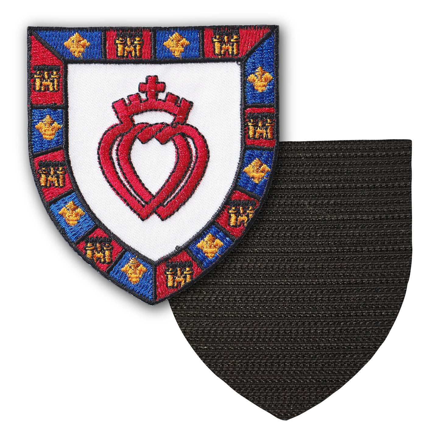 MAXIMUMPATCHES - 85 Vendée - 6,5 cm x 8 cm - Ecusson Patch Brodé Avec Scratch Cousu Au Dos + Carré Scratch A Coudre, Face Opposé 10 cm x 10 cm Offert / Département Région Territoire France