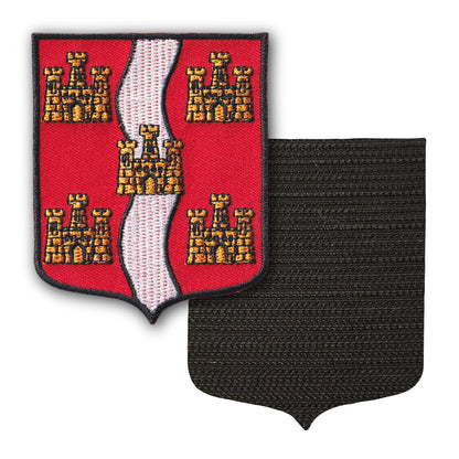 MAXIMUMPATCHES - 86 Vienne - 6,5 cm x 8 cm - Ecusson Patch Brodé Avec Scratch Cousu Au Dos + Carré Scratch A Coudre, Face Opposé 10 cm x 10 cm Offert / Département Région Territoire France