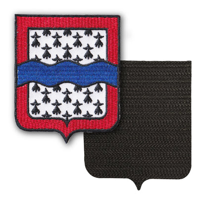 MAXIMUMPATCHES - 87 Haute Vienne - 6,5 cm x 8 cm - Ecusson Patch Brodé Avec Scratch Cousu Au Dos + Carré Scratch A Coudre, Face Opposé 10 cm x 10 cm Offert / Département Région Territoire France