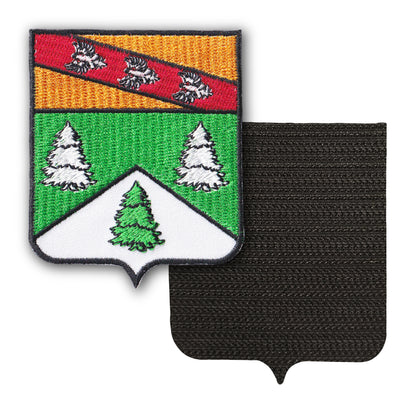 MAXIMUMPATCHES - 88 Vosges - 6,5 cm x 8 cm - Ecusson Patch Brodé Avec Scratch Cousu Au Dos + Carré Scratch A Coudre, Face Opposé 10 cm x 10 cm Offert / Département Région Territoire France