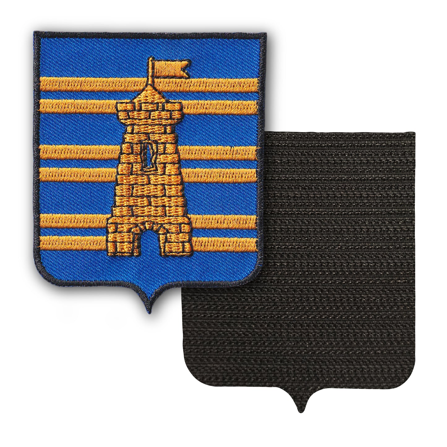 MAXIMUMPATCHES - 90 Territoire De Belfort - 6,5 cm x 8 cm - Ecusson Patch Brodé Avec Scratch Cousu Au Dos + Carré Scratch A Coudre, Face Opposé 10 cm x 10 cm Offert / Département Région Territoire France