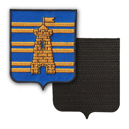 MAXIMUMPATCHES - 90 Territoire De Belfort - 6,5 cm x 8 cm - Ecusson Patch Brodé Avec Scratch Cousu Au Dos + Carré Scratch A Coudre, Face Opposé 10 cm x 10 cm Offert / Département Région Territoire France