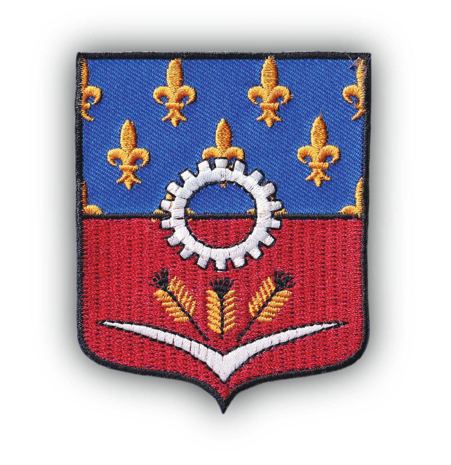 MAXIMUMPATCHES - Ecusson Patch Brodé Thermocollant - Département Région Territoire France - 6,5 cm x 8 cm - 93 Seine Saint Denis