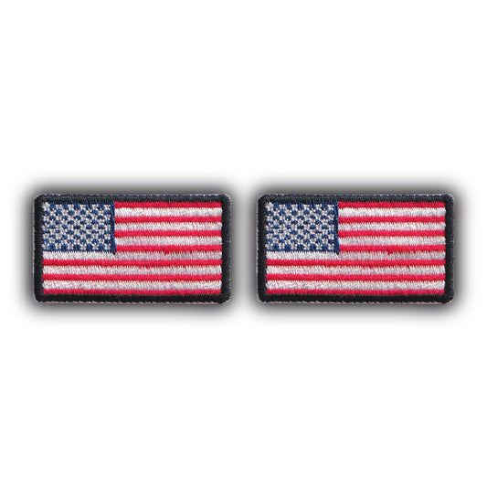 MAXIMUMPATCHES - Minis Écussons Thermocollants X2 - 4 cm x 2,4 cm - Usa États-Unis Drapeaux Pays Moto Motard Biker Militaire Airsoft Backpack Personnalisation Vêtements