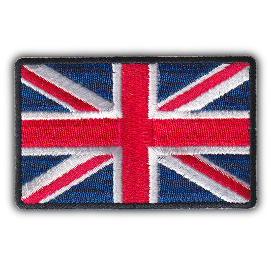 MAXIMUMPATCHES - Ecusson Thermocollant Brodé - 7,5 cm x 4,6 cm - Patch Toppa Aufnäher Drapeau Royaume-Uni Uk
