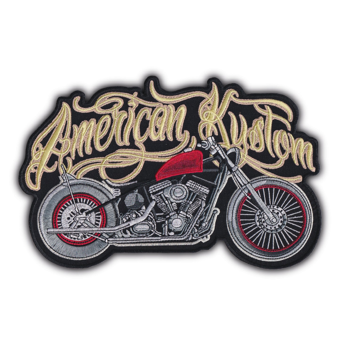 MAXIMUMPATCHES - Grand Ecusson De Dos Patch Brodé Thermocollant - Dim: 16 cm x 25 cm - Américan Kustom Moto Motard Biker Country Bobber Rock n Roll Rockabilly