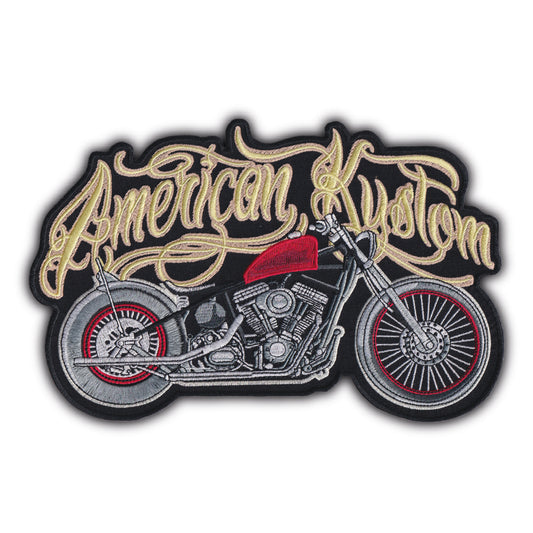 MAXIMUMPATCHES - Grand Ecusson De Dos Patch Brodé Thermocollant - Dim: 16 cm x 25 cm - Américan Kustom Moto Motard Biker Country Bobber Rock n Roll Rockabilly
