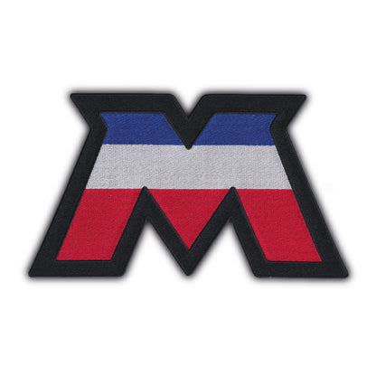 MAXIMUMPATCHES - Mbk - Grand Ecusson De Dos Patch Brodé Thermocollant - Dim: 14,70 cm x 25,50 cm - Scooter 2 Roues Motocycle Moteur 2 Temps France Moto Cyclomoteur