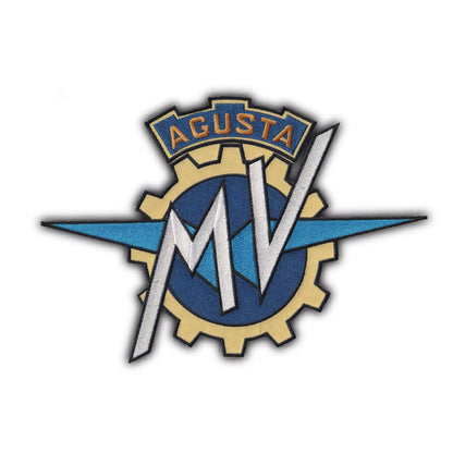 MAXIMUMPATCHES - Mv Agusta - Grand Ecusson De Dos Patch Brodé Thermocollant - Dim: 18 cm x 25,50 cm - Moto Italie Compétition Championnat Monde 350 500 cm3