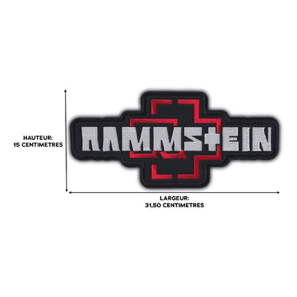 MAXIMUMPATCHES - Grand Ecusson De Dos Patch Brodé Thermocollant - Dim: 15 cm x 31,50 cm - Musique Rock Industriel Allemand Heavy Métal Punk Hard