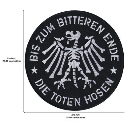 MAXIMUMPATCHES - Grand Ecusson De Dos Patch Brodé Thermocollant - Diamètre: 26 cm - Groupe Musique Punk Allemand Rock n Roll