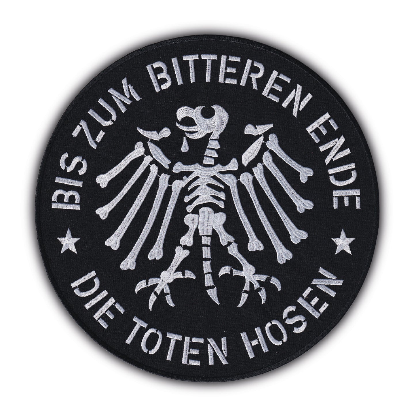 MAXIMUMPATCHES - Grand Ecusson De Dos Patch Brodé Thermocollant - Diamètre: 26 cm - Groupe Musique Punk Allemand Rock n Roll