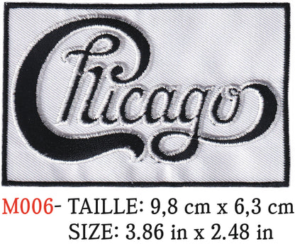 MAXIMUMPATCHES - Écusson Patch Brodé Thermocollant - 9,8 cm x 6,3 cm - Chicago Groupe Musique Rock Punk Hard Trash Métal Heavy Psychedelic