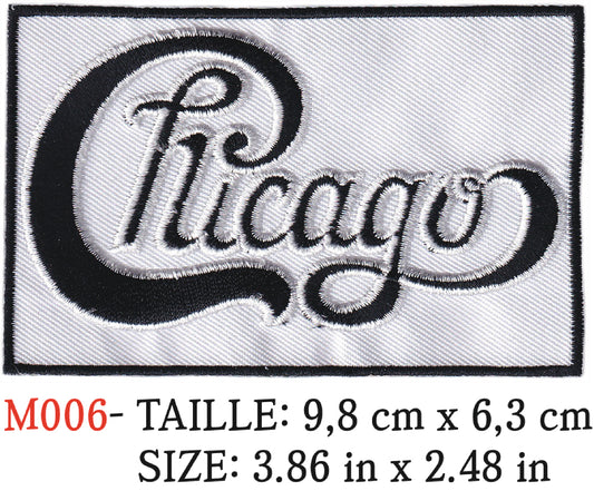 MAXIMUMPATCHES - Écusson Patch Brodé Thermocollant - 9,8 cm x 6,3 cm - Chicago Groupe Musique Rock Punk Hard Trash Métal Heavy Psychedelic