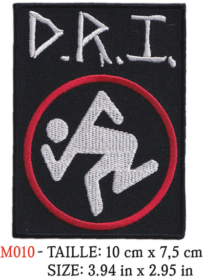 MAXIMUMPATCHES - Écusson Patch Brodé Thermocollant - 10 cm x 7,5 cm - Groupe Musique Rock Punk Hard Trash Métal Heavy Psychedelic D R I