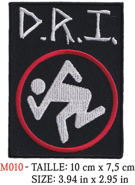 MAXIMUMPATCHES - Écusson Patch Brodé Thermocollant - 10 cm x 7,5 cm - Groupe Musique Rock Punk Hard Trash Métal Heavy Psychedelic D R I