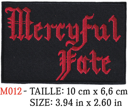MAXIMUMPATCHES - Écusson Patch Brodé Thermocollant - 10 cm x 6,6 cm - Groupe Musique Rock Punk Hard Trash Métal Heavy Psychedelic Mercyful Fate