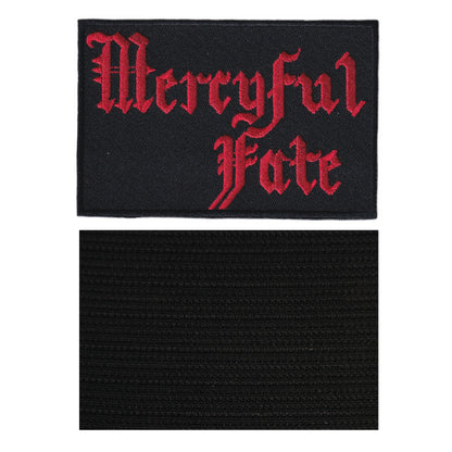 MAXIMUMPATCHES - Mercyful Fate - 10 cm x 6,6 cm - Ecusson Patch Brodé Avec Scratch Cousu Au Dos + Carré Scratch A Coudre, Face Opposé 10 cm x 10 cm/Groupe Musique Métal Rock Punk Heavy Trash Blues