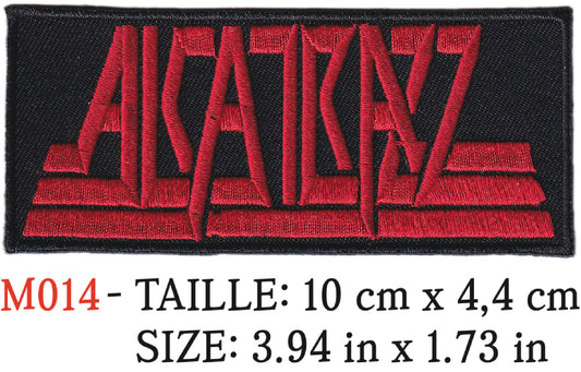 MAXIMUMPATCHES - Écusson Patch Brodé Thermocollant - 10 cm x 4,4 cm - Groupe Musique Rock Punk Hard Trash Métal Heavy Psychedelic Alkatrazz