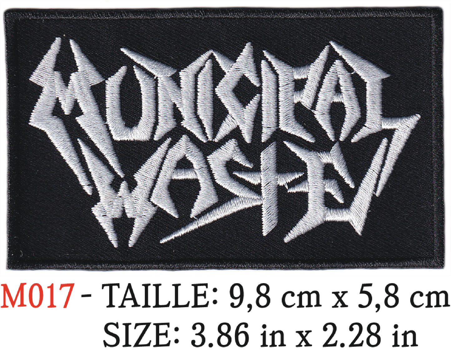 MAXIMUMPATCHES - Écusson Patch Brodé Thermocollant - 9,8 cm x 5,8 cm - Municipal Waste Groupe Musique Rock Punk Hard Trash Métal Heavy Psychedelic