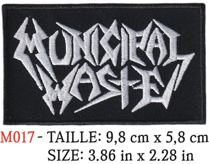 MAXIMUMPATCHES - Écusson Patch Brodé Thermocollant - 9,8 cm x 5,8 cm - Municipal Waste Groupe Musique Rock Punk Hard Trash Métal Heavy Psychedelic
