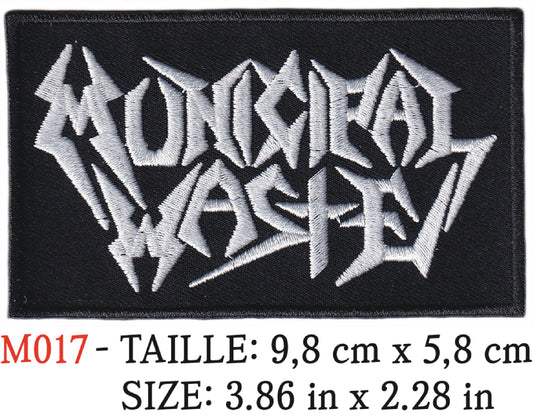 MAXIMUMPATCHES - Écusson Patch Brodé Thermocollant - 9,8 cm x 5,8 cm - Municipal Waste Groupe Musique Rock Punk Hard Trash Métal Heavy Psychedelic