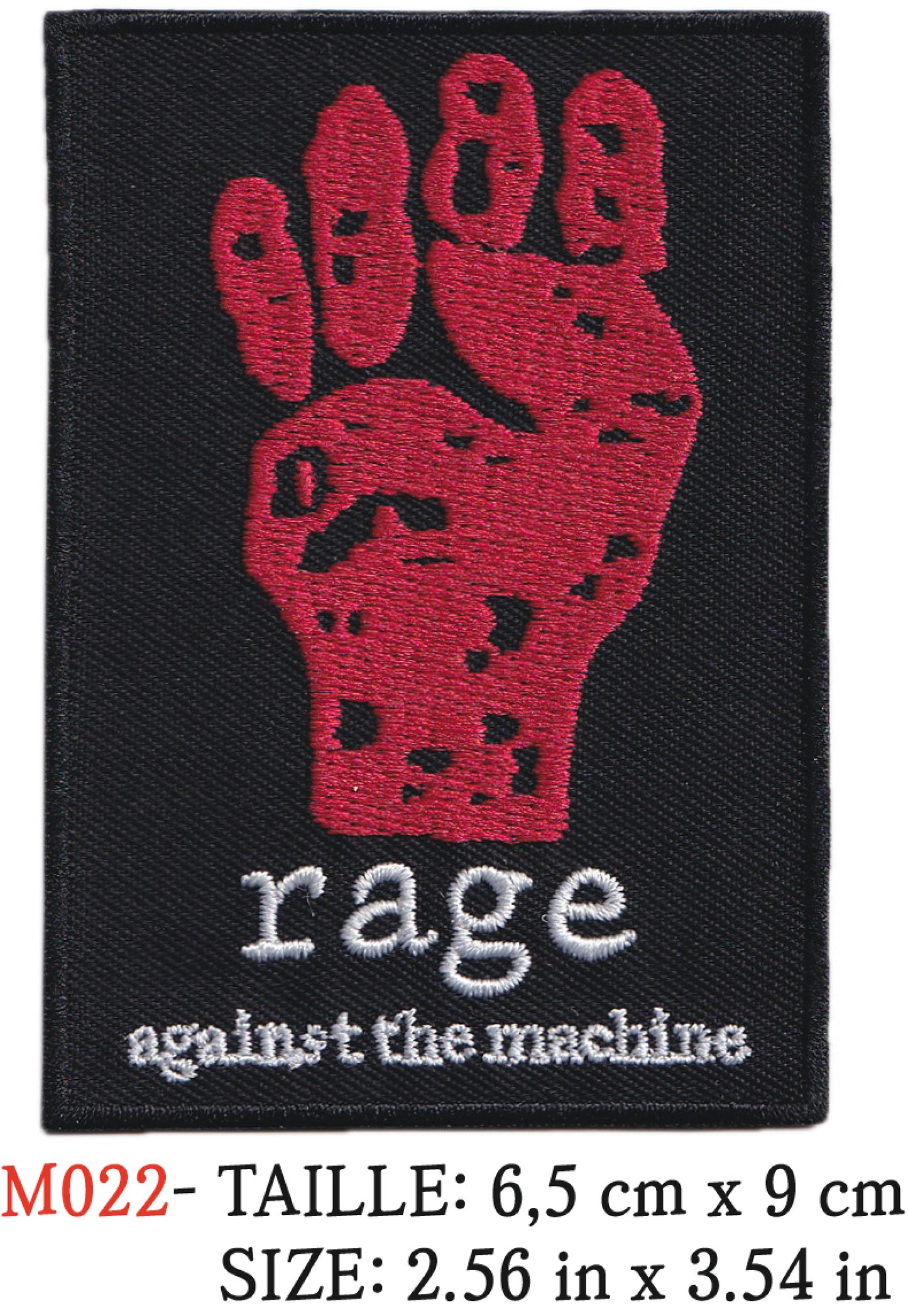 MAXIMUMPATCHES - Écusson Patch Brodé Thermocollant - 6,5 cm x 9 cm - Rage Against The Machine Groupe Musique Rock Punk Hard Trash Métal Heavy Psychedelic