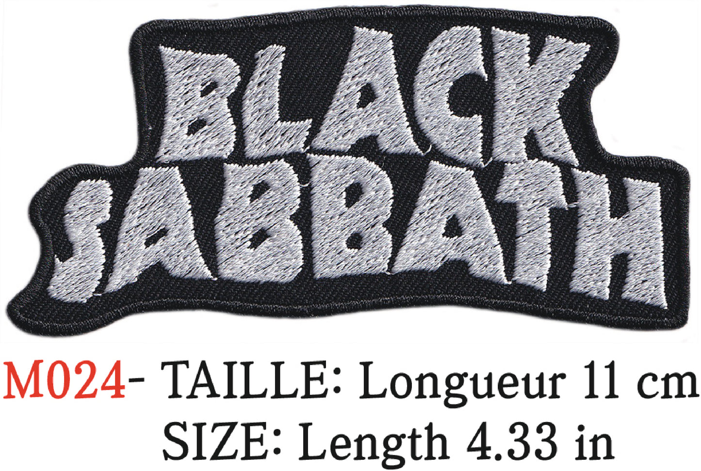 MAXIMUMPATCHES - Écusson Patch Brodé Thermocollant - Longueur 11 cm - Black Sabbath Groupe Musique Rock Punk Hard Trash Métal Heavy Psychedelic