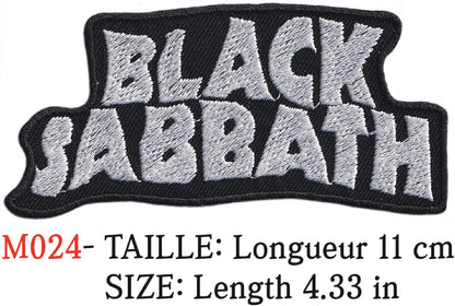 MAXIMUMPATCHES - Écusson Patch Brodé Thermocollant - Longueur 11 cm - Black Sabbath Groupe Musique Rock Punk Hard Trash Métal Heavy Psychedelic