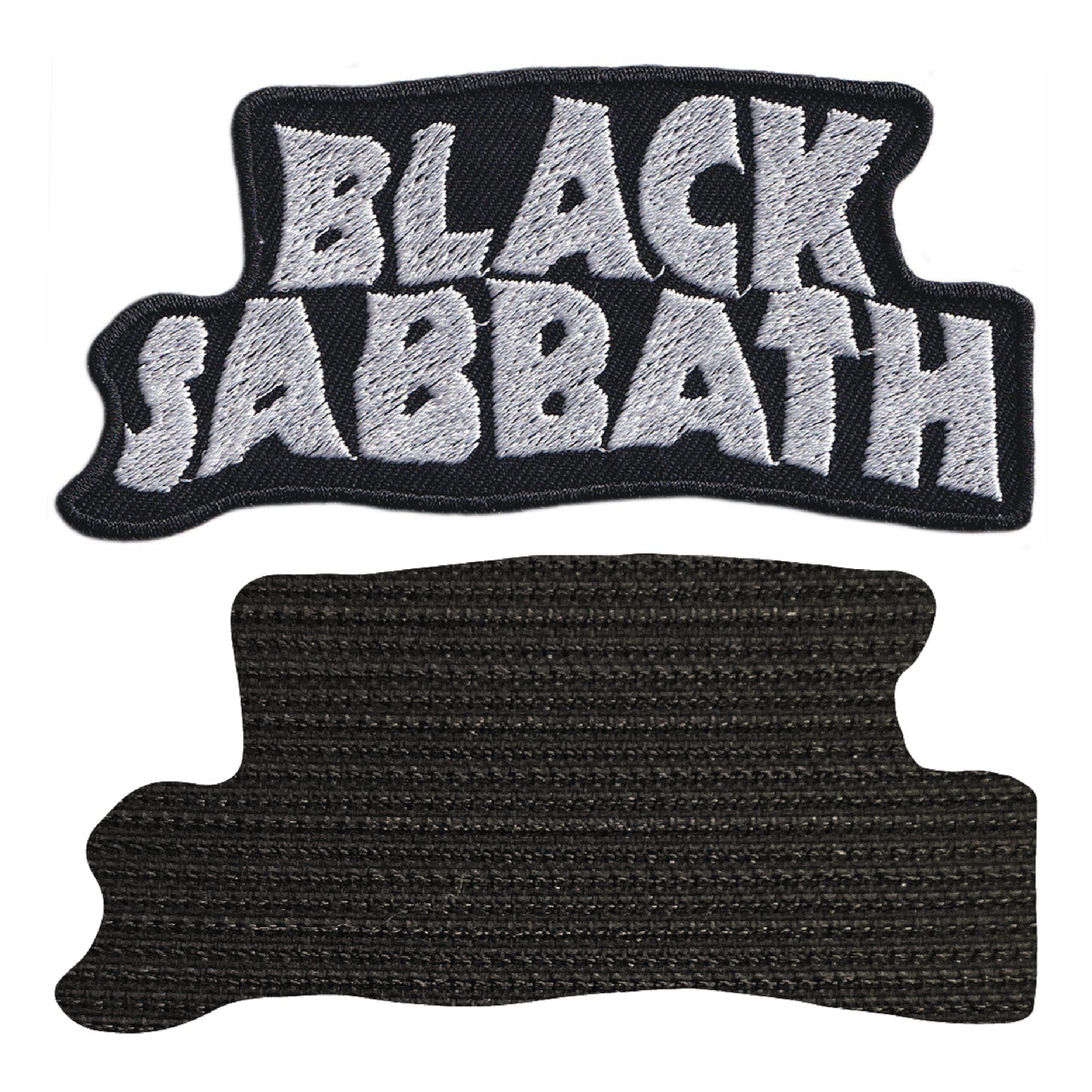 MAXIMUMPATCHES - Black Sabbath - Longueur 11 cm - Ecusson Patch Brodé Avec Scratch Cousu Au Dos + Carré Scratch A Coudre, Face Opposé 10 cm x 10 cm/Groupe Musique Métal Rock Punk Heavy Trash Blues