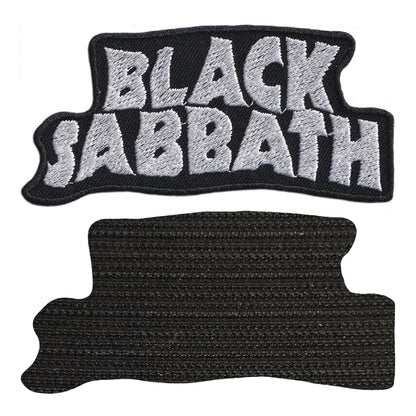 MAXIMUMPATCHES - Black Sabbath - Longueur 11 cm - Ecusson Patch Brodé Avec Scratch Cousu Au Dos + Carré Scratch A Coudre, Face Opposé 10 cm x 10 cm/Groupe Musique Métal Rock Punk Heavy Trash Blues
