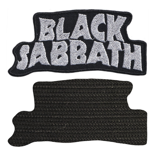 MAXIMUMPATCHES - Black Sabbath - Longueur 11 cm - Ecusson Patch Brodé Avec Scratch Cousu Au Dos + Carré Scratch A Coudre, Face Opposé 10 cm x 10 cm/Groupe Musique Métal Rock Punk Heavy Trash Blues